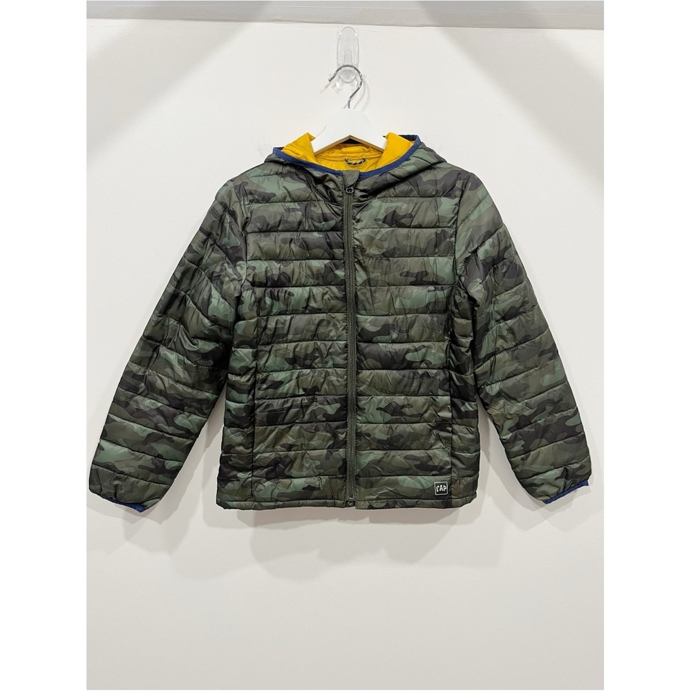 GAP Kids Boys XL 12-13 Camo PrimaLoft Lightweight Puffer Hooded Jacket